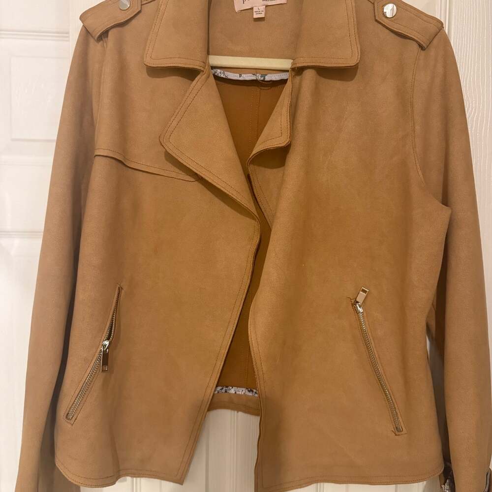 Philosophy Faux Leather Suede Moto Jacket